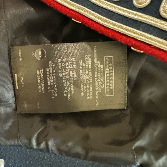 Burberry Military Jacket Navy Blue Red ( A must have staple ) - Picture 11 of 12